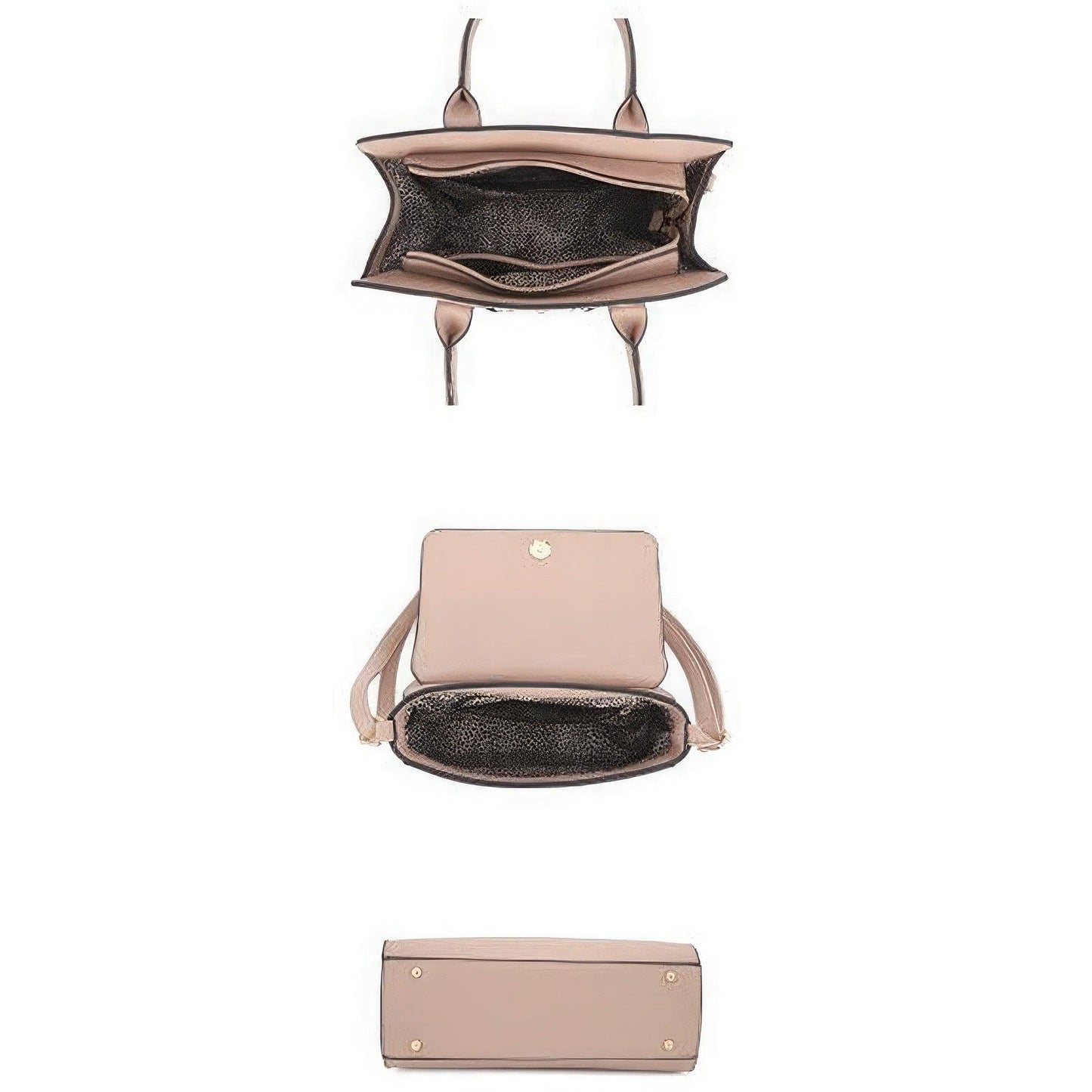 Trendmelo 2in1 Matching Design Handle Satchel With Crossbody Bag for Women