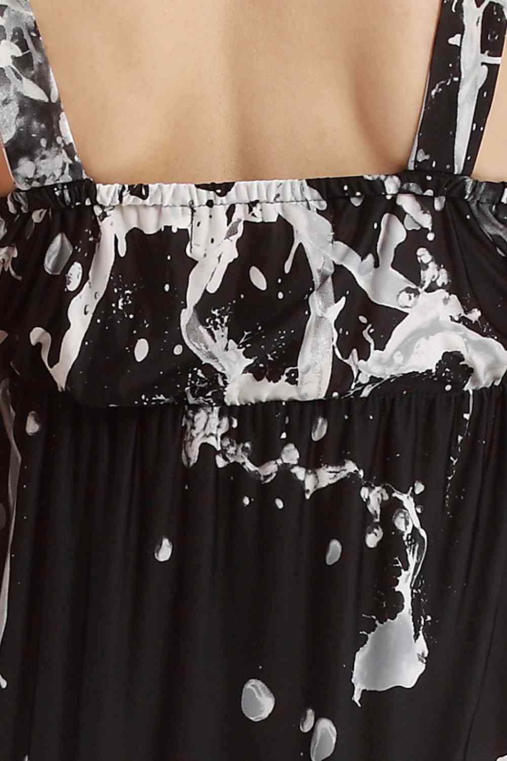 Printed Surplice Neck Sleeveless Maxi Dress - TRENDMELO