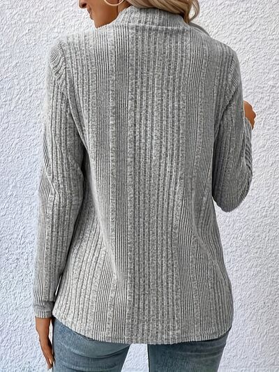 Open Front Long Sleeve Cardigan - TRENDMELO