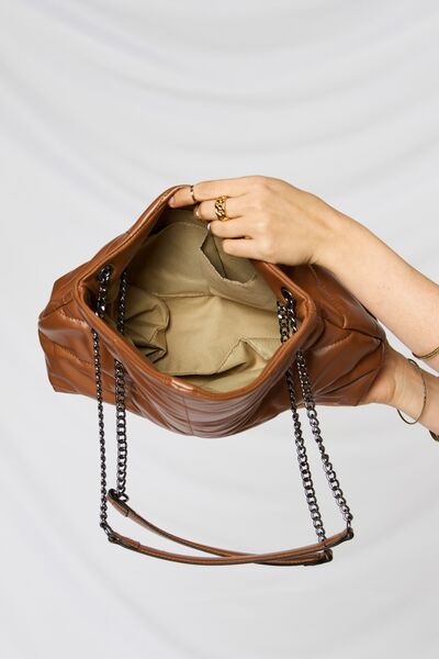 SHOMICO PU Leather Chain Handbag - TRENDMELO