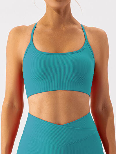 Spaghetti Strap Active Bra - TRENDMELO