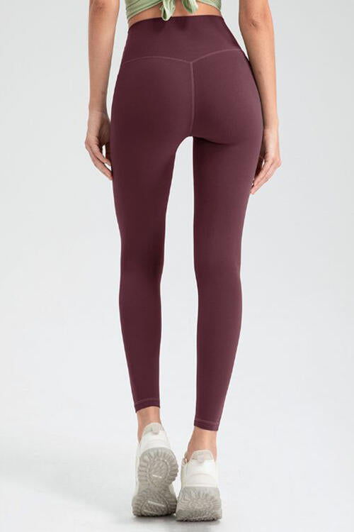 Wide Waistband High Waist Sport Leggings - TRENDMELO