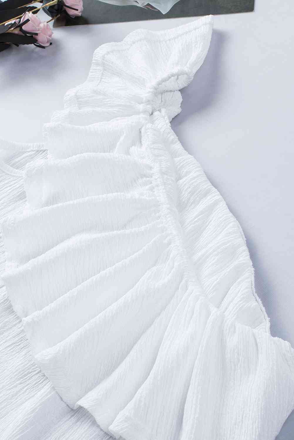 Ruffled One-Shoulder Tank - TRENDMELO