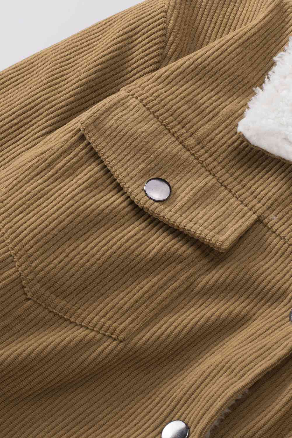 Snap Down Collared Jacket - TRENDMELO