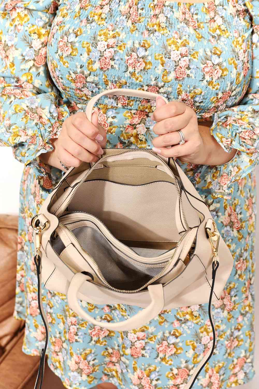 SHOMICO Medium PU Leather Handbag - TRENDMELO