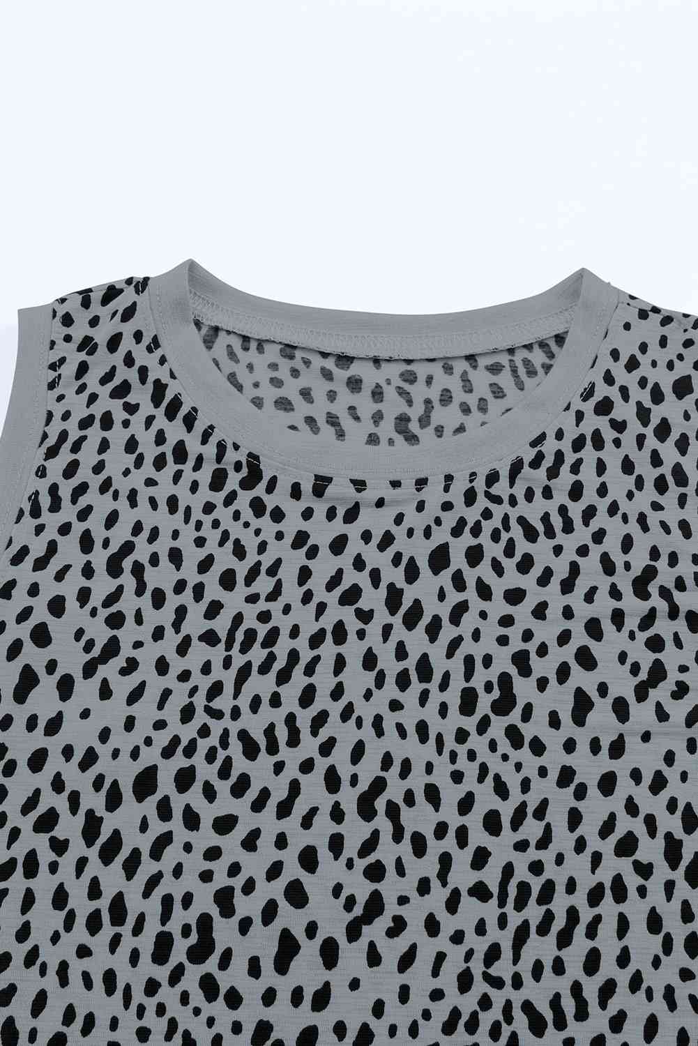 Printed Round Neck Tank - TRENDMELO