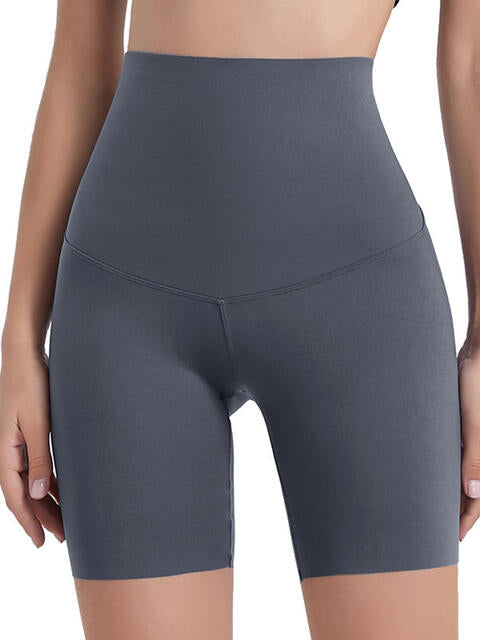 Wide Waistband Sports Shorts - TRENDMELO
