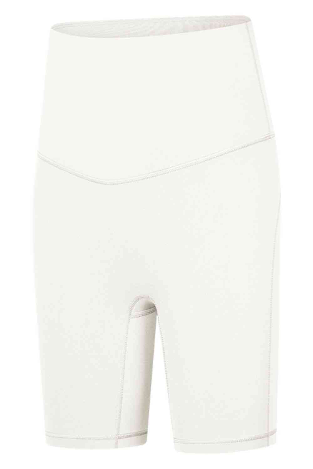 Seamless High-Rise Wide Waistband Biker Shorts - TRENDMELO