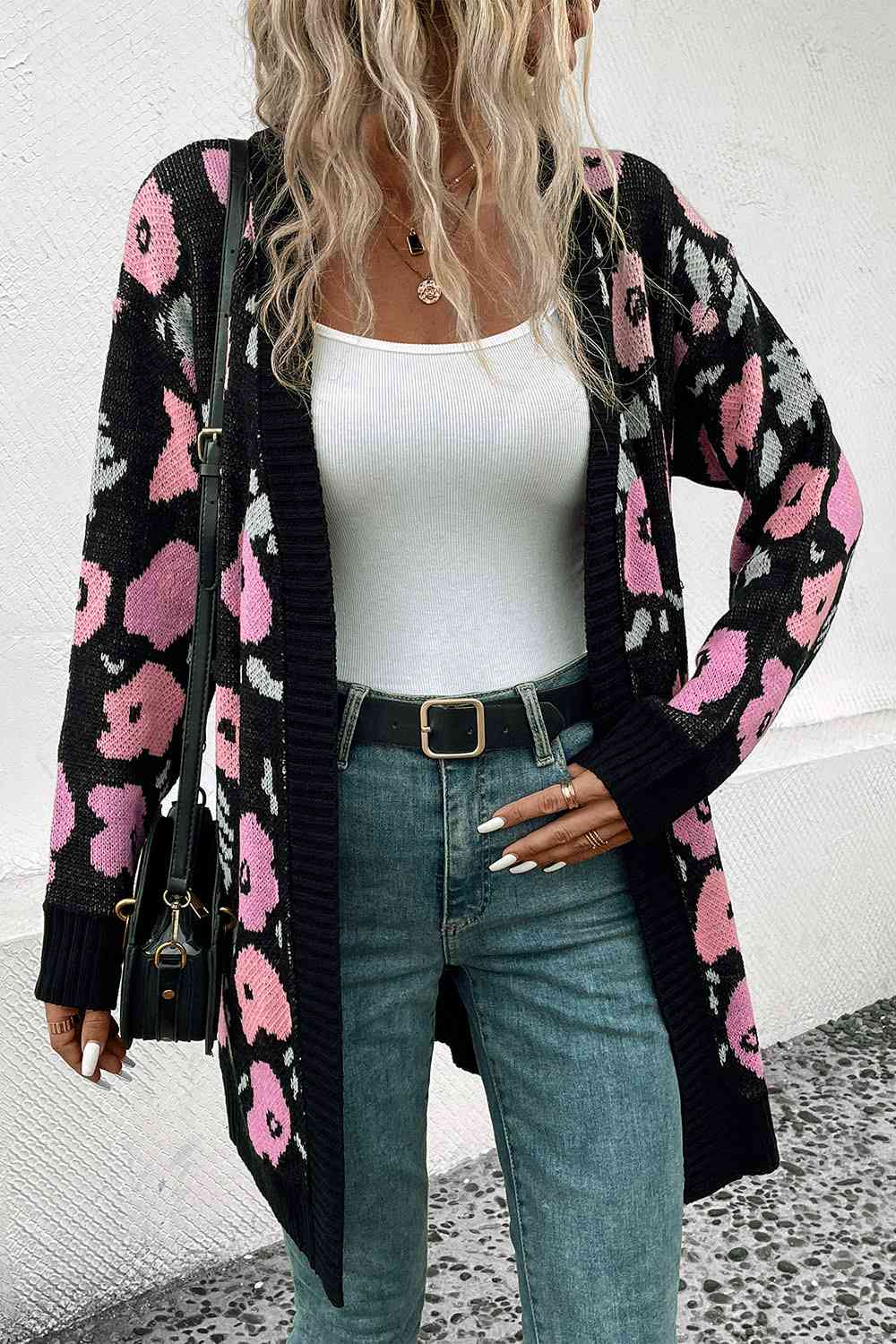 Open Front Longline Cardigan - TRENDMELO