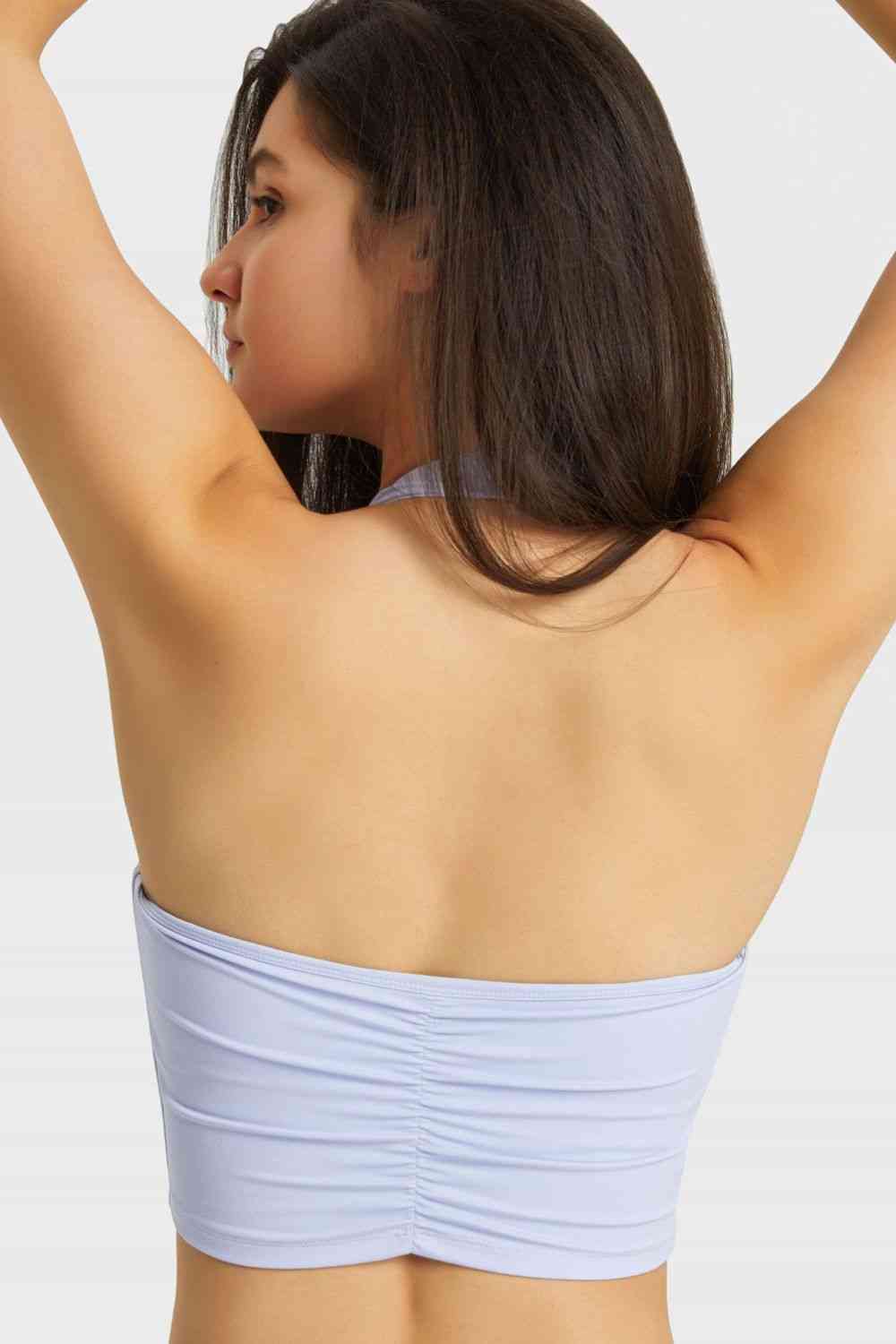Breathable Halter Neck Sports Bra - TRENDMELO