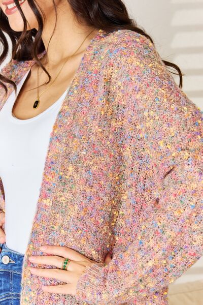 Rousseau Multicolor Open Front Knit Cardigan - TRENDMELO