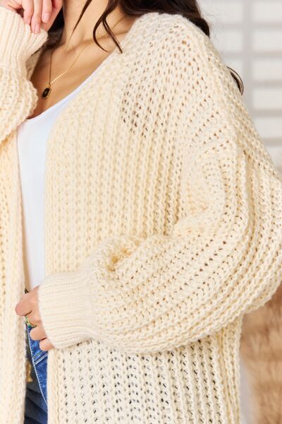 Rousseau Oversized Open Front Knit Cardigan - TRENDMELO