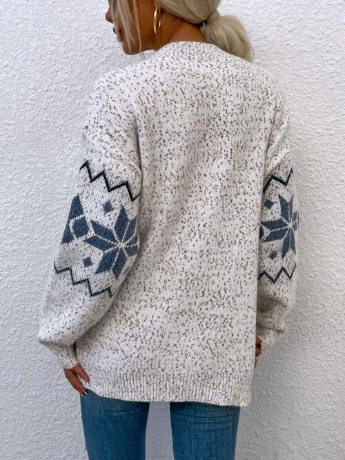 Heathered Pocketed Button Up Cardigan - TRENDMELO