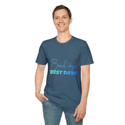 Trendmelo Men's Graphic Tee with Beach Days Best Days Print, Beach T Shirt for Men