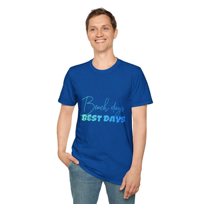Trendmelo Men's Graphic Tee with Beach Days Best Days Print, Beach T Shirt for Men