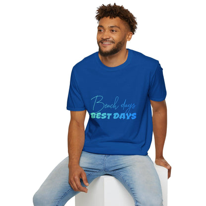 Trendmelo Men's Graphic Tee with Beach Days Best Days Print, Beach T Shirt for Men