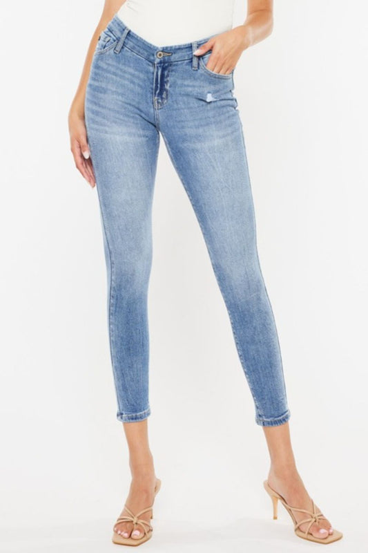 Kancan High Waist Cat's Whiskers Skinny Jeans - TRENDMELO