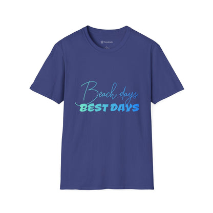Trendmelo Men's Graphic Tee with Beach Days Best Days Print, Beach T Shirt for Men