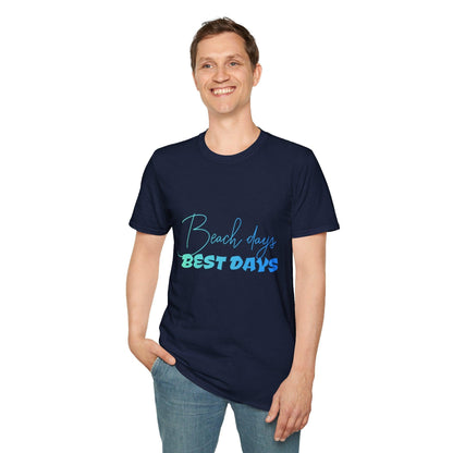 Trendmelo Men's Graphic Tee with Beach Days Best Days Print, Beach T Shirt for Men