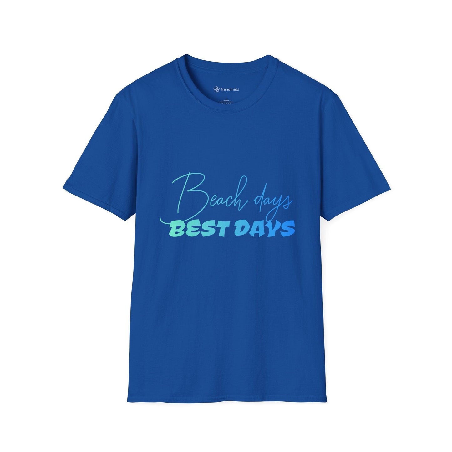 Trendmelo Men's Graphic Tee with Beach Days Best Days Print, Beach T Shirt for Men