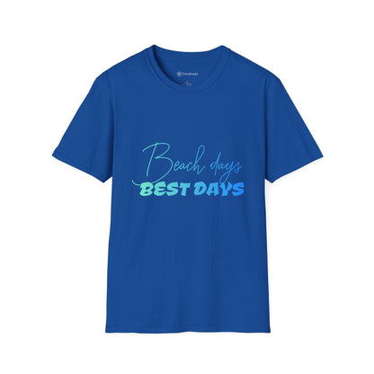 Trendmelo Men's Graphic Tee with Beach Days Best Days Print, Beach T Shirt for Men