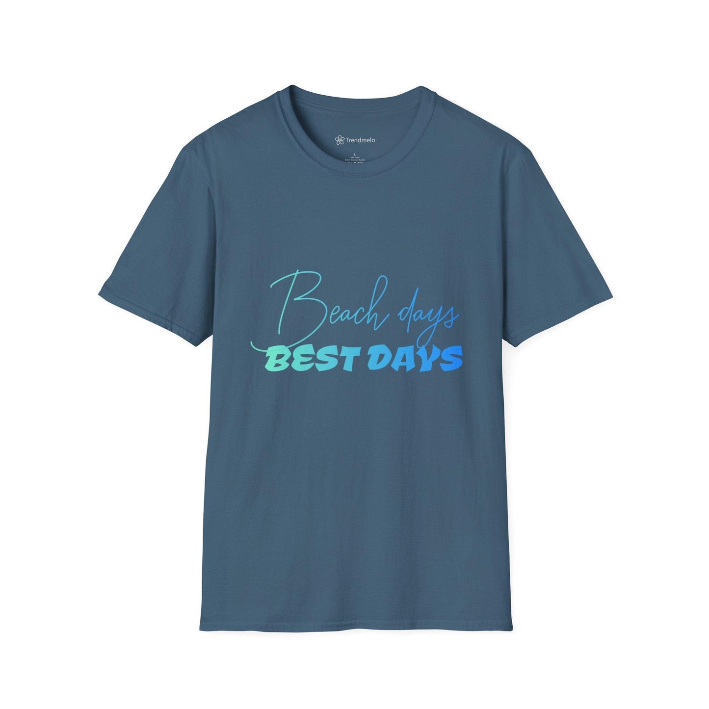 Trendmelo Men's Graphic Tee with Beach Days Best Days Print, Beach T Shirt for Men