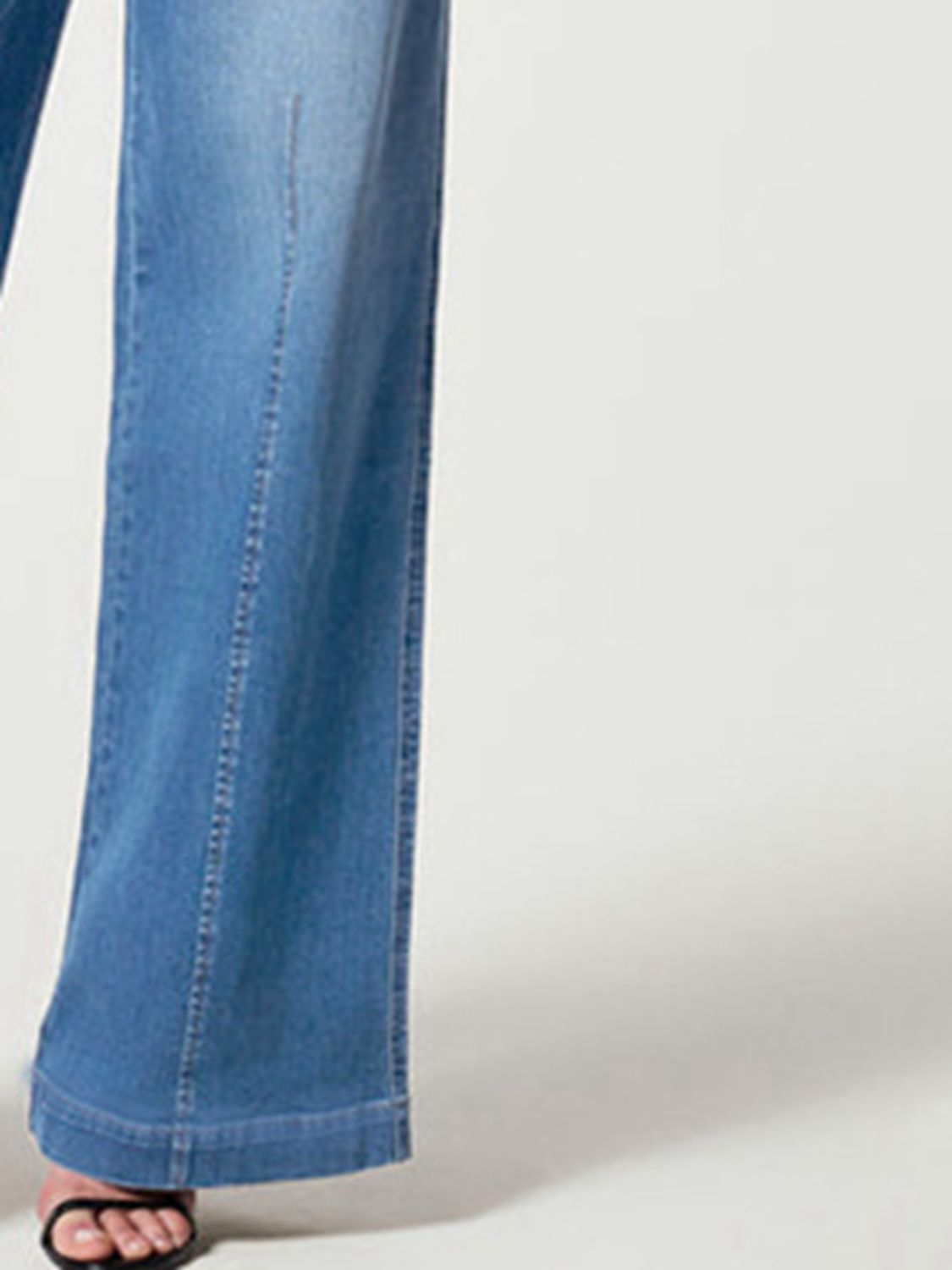 Wide Leg Long Jeans - TRENDMELO