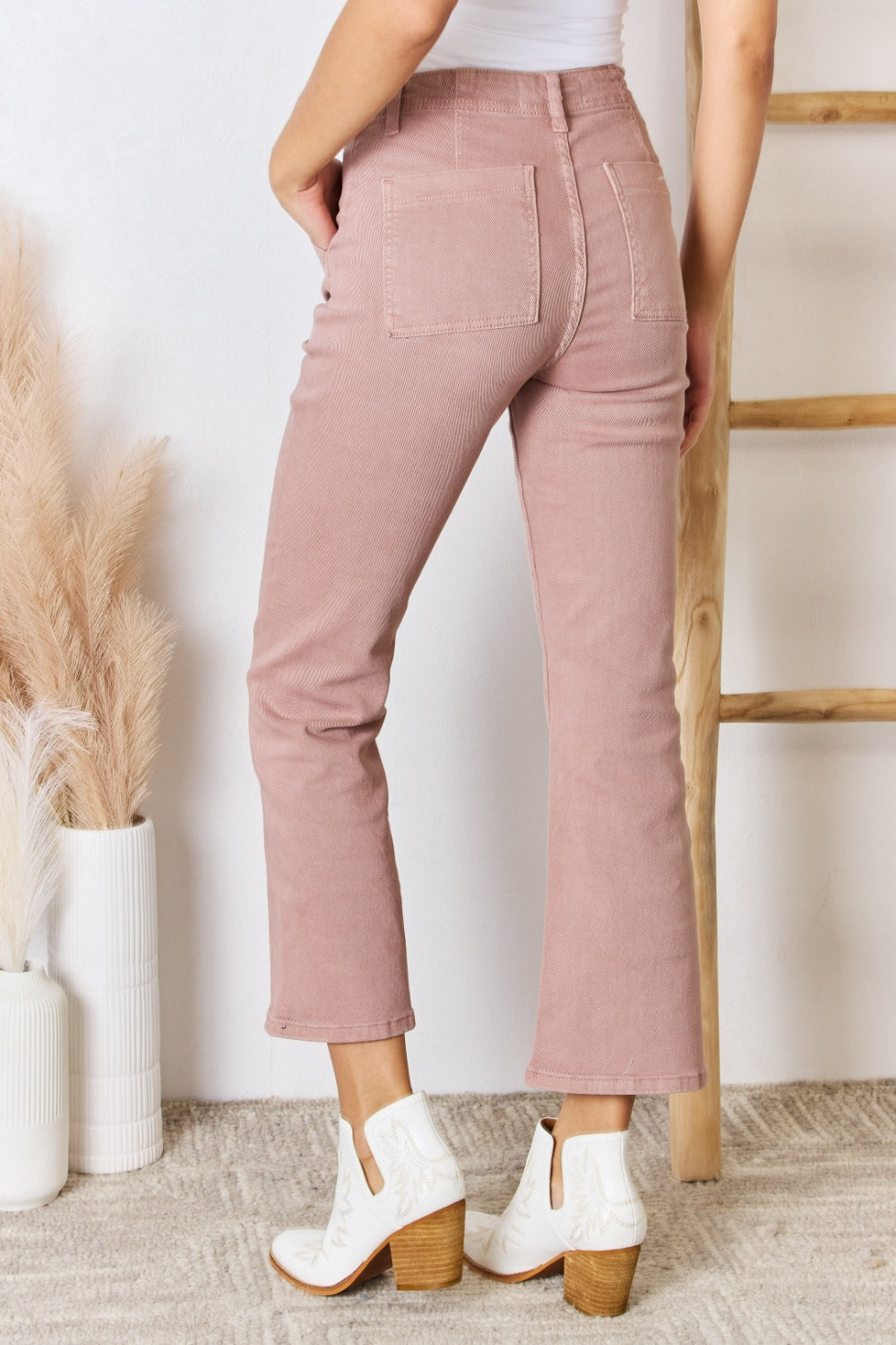 RISEN Full Size High Rise Ankle Flare Jeans - TRENDMELO