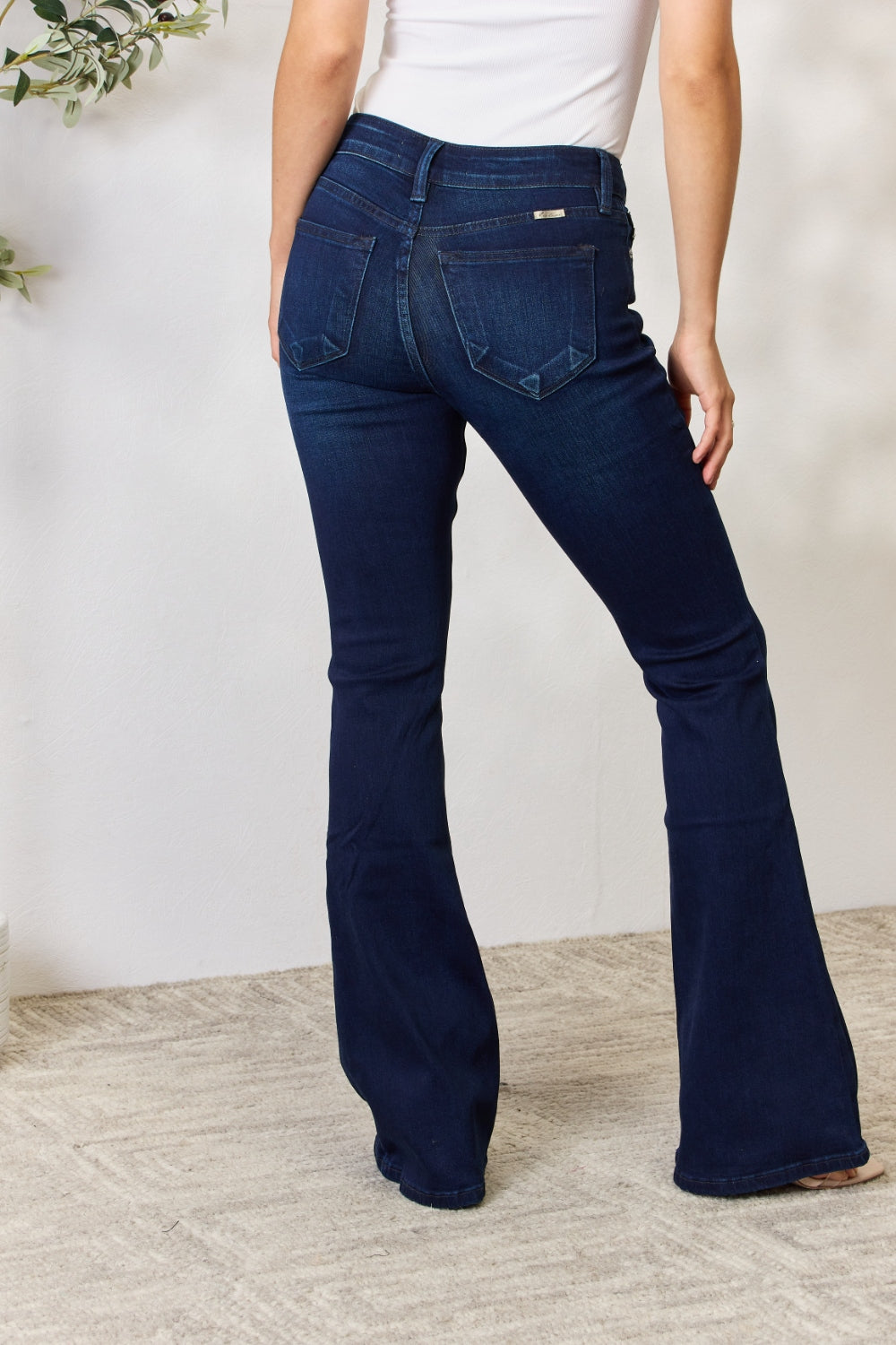 Kancan Full Size Mid Rise Flare Jeans - TRENDMELO