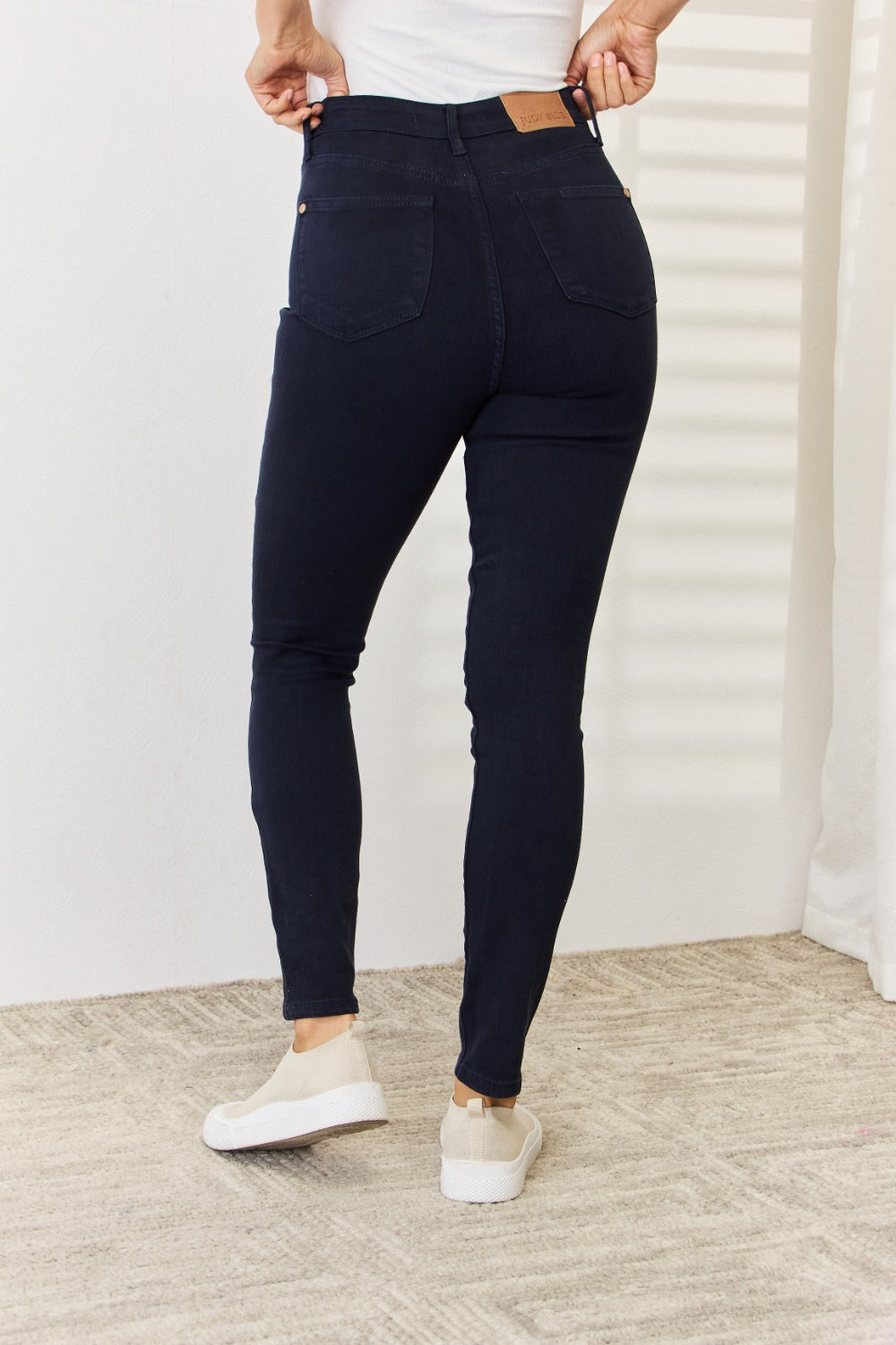 Judy Blue Full Size Garment Dyed Tummy Control Skinny Jeans - TRENDMELO