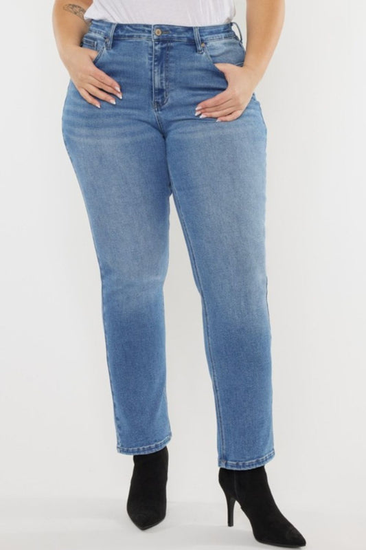 Kancan Full Size Cat's Whiskers High Waist Jeans - TRENDMELO