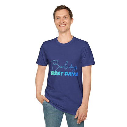 Trendmelo Men's Graphic Tee with Beach Days Best Days Print, Beach T Shirt for Men