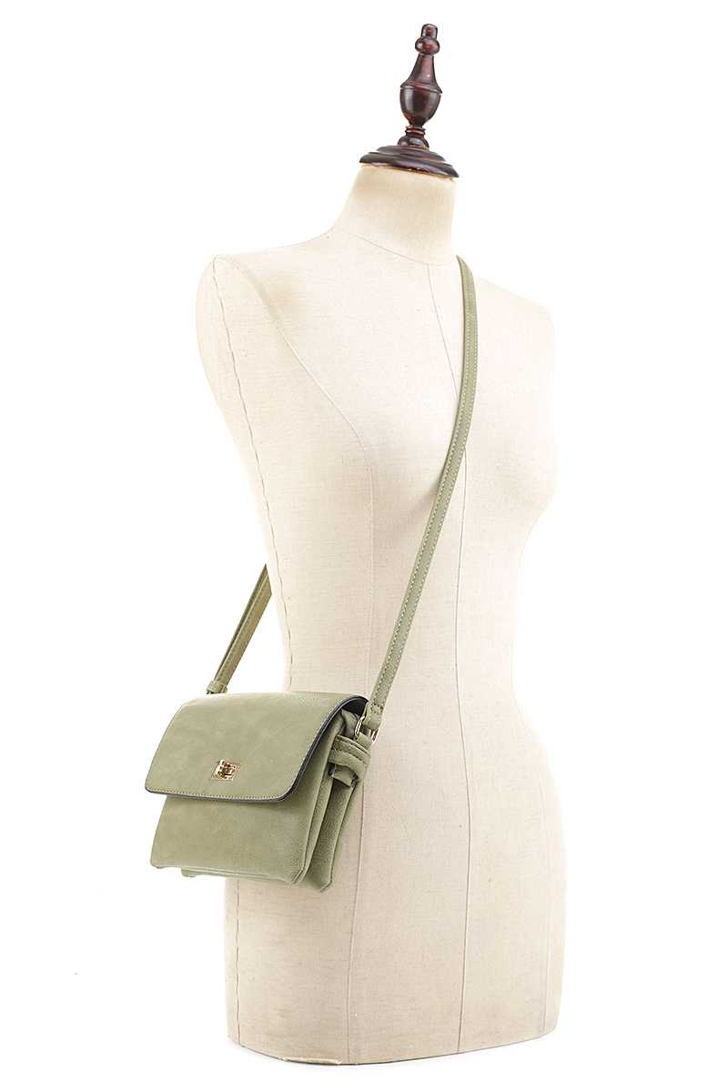 Trendmelo Smooth Colored Crossbody Bag