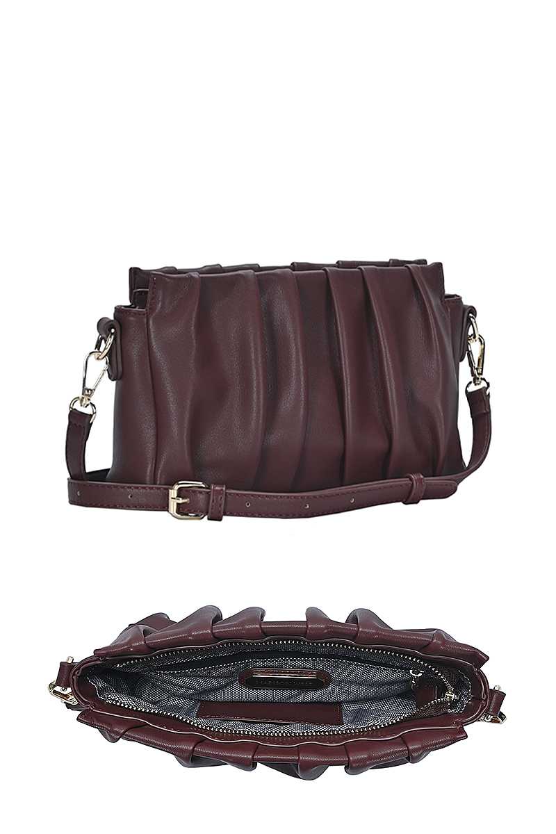 Trendmelo Stylish Smooth Wrinkled Crossbody Bag