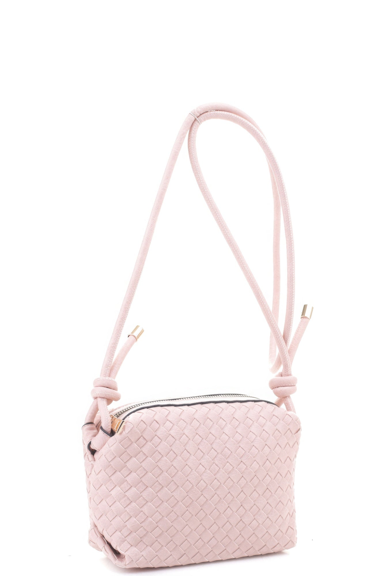 Trendmelo Braid Texture Zipper Crossbody Bag