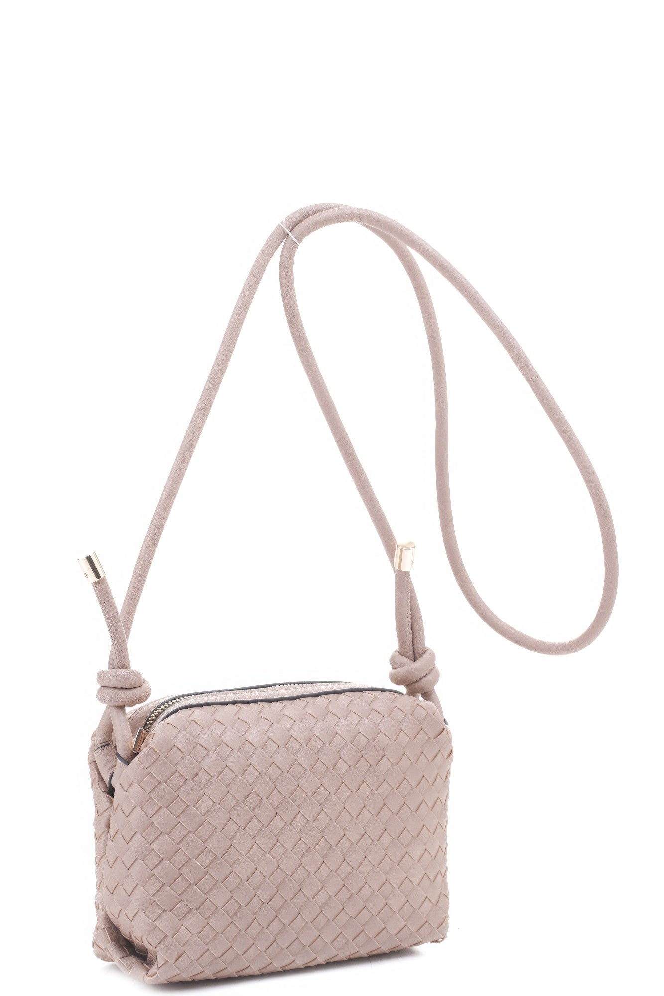 Trendmelo Braid Texture Zipper Crossbody Bag