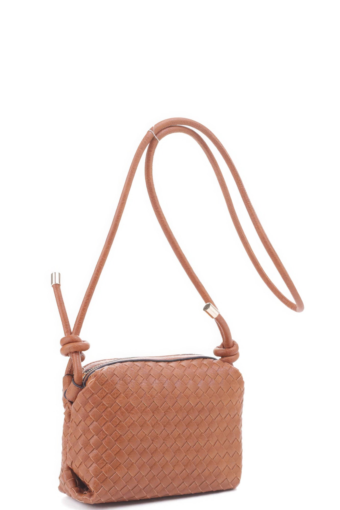 Trendmelo Braid Texture Zipper Crossbody Bag