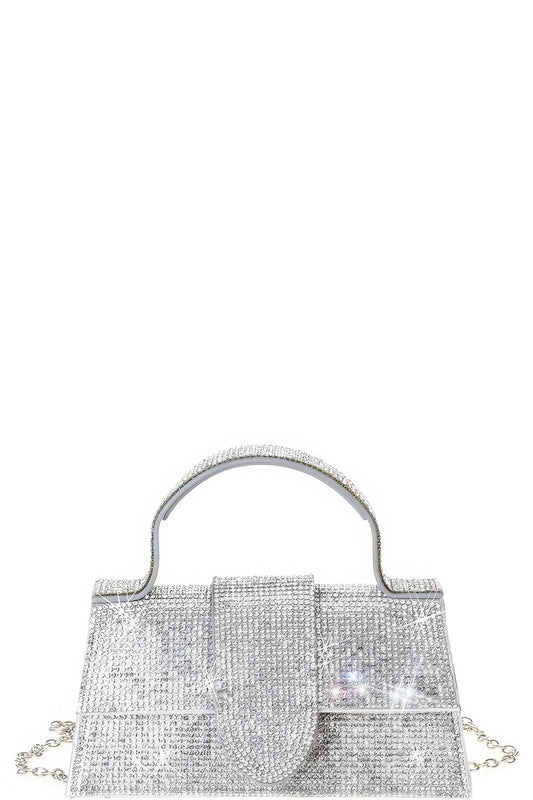 Trendmelo Rhinestone Allover Chic Design Handle Bag