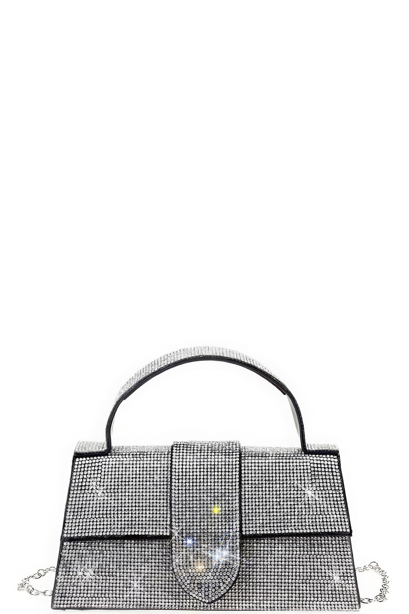 Trendmelo Rhinestone Allover Chic Design Handle Bag