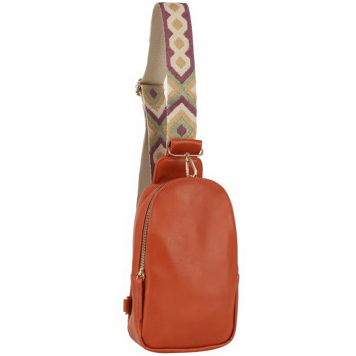 Trendmelo Smooth Zipper Sling Crossbody With Guitar Strap