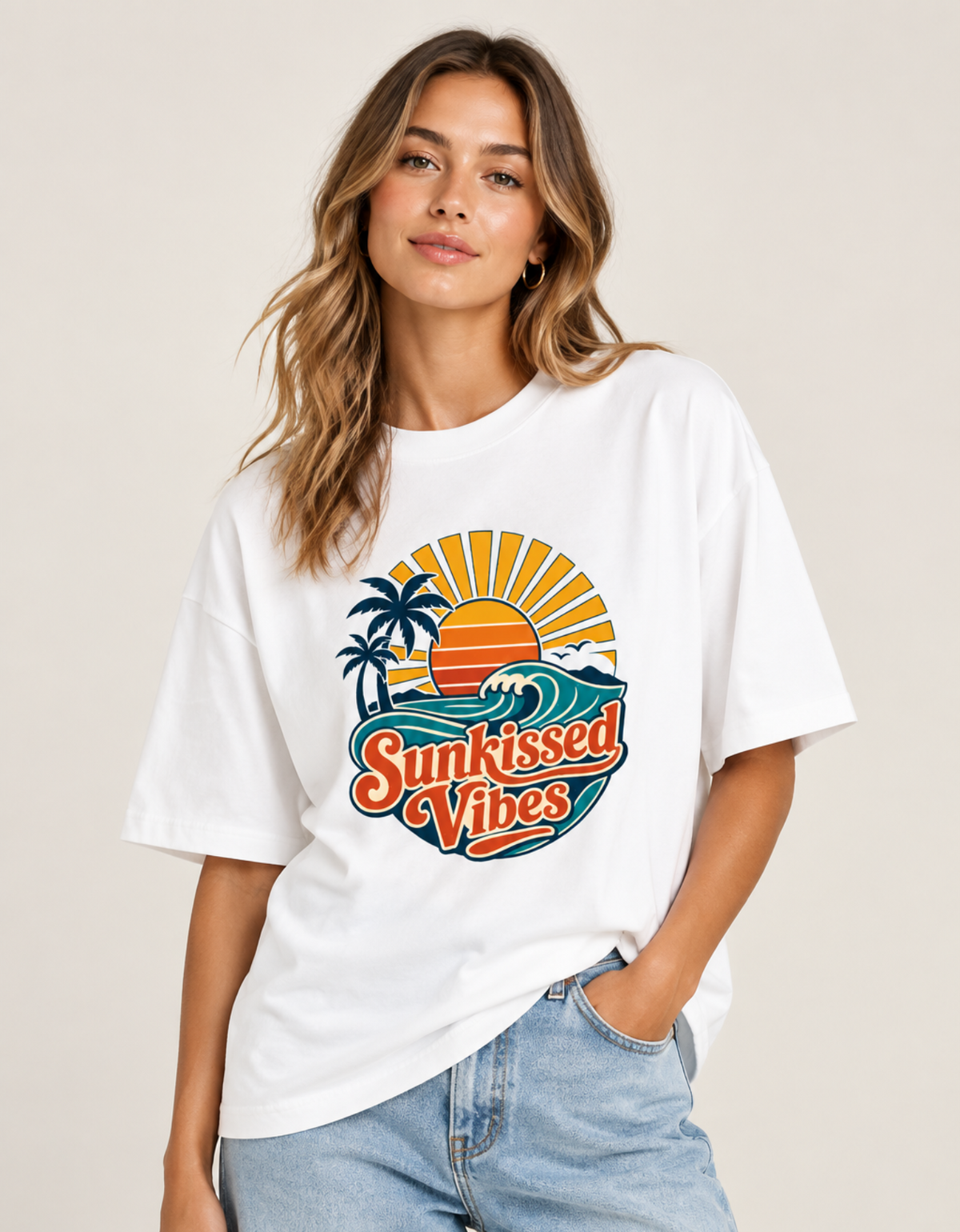 Sunkissed Vibes Unisex Oversized Classic T-Shirt