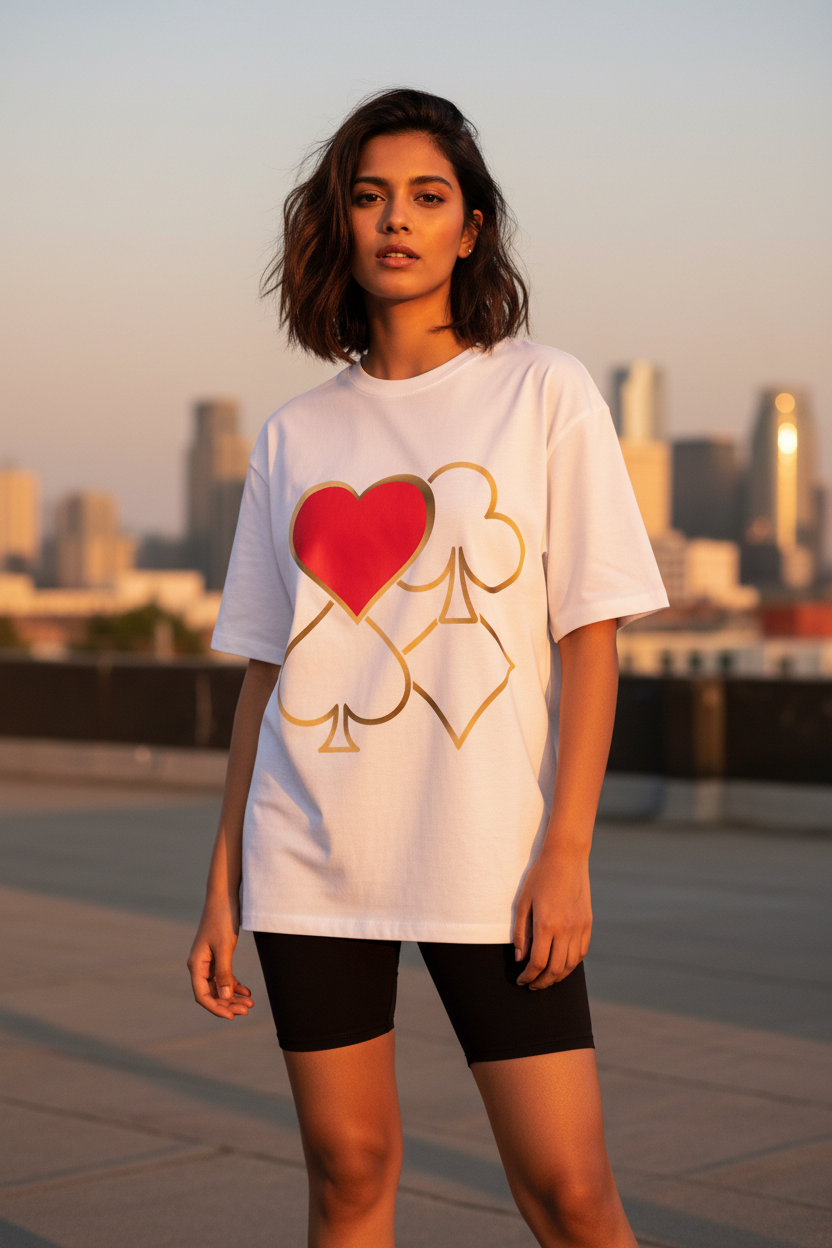 Trendmelo Poker T-shirt - Unisex Oversized Standard T-Shirt