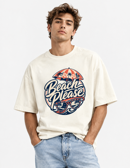 Beach Please Unisex Oversized Classic T-Shirt