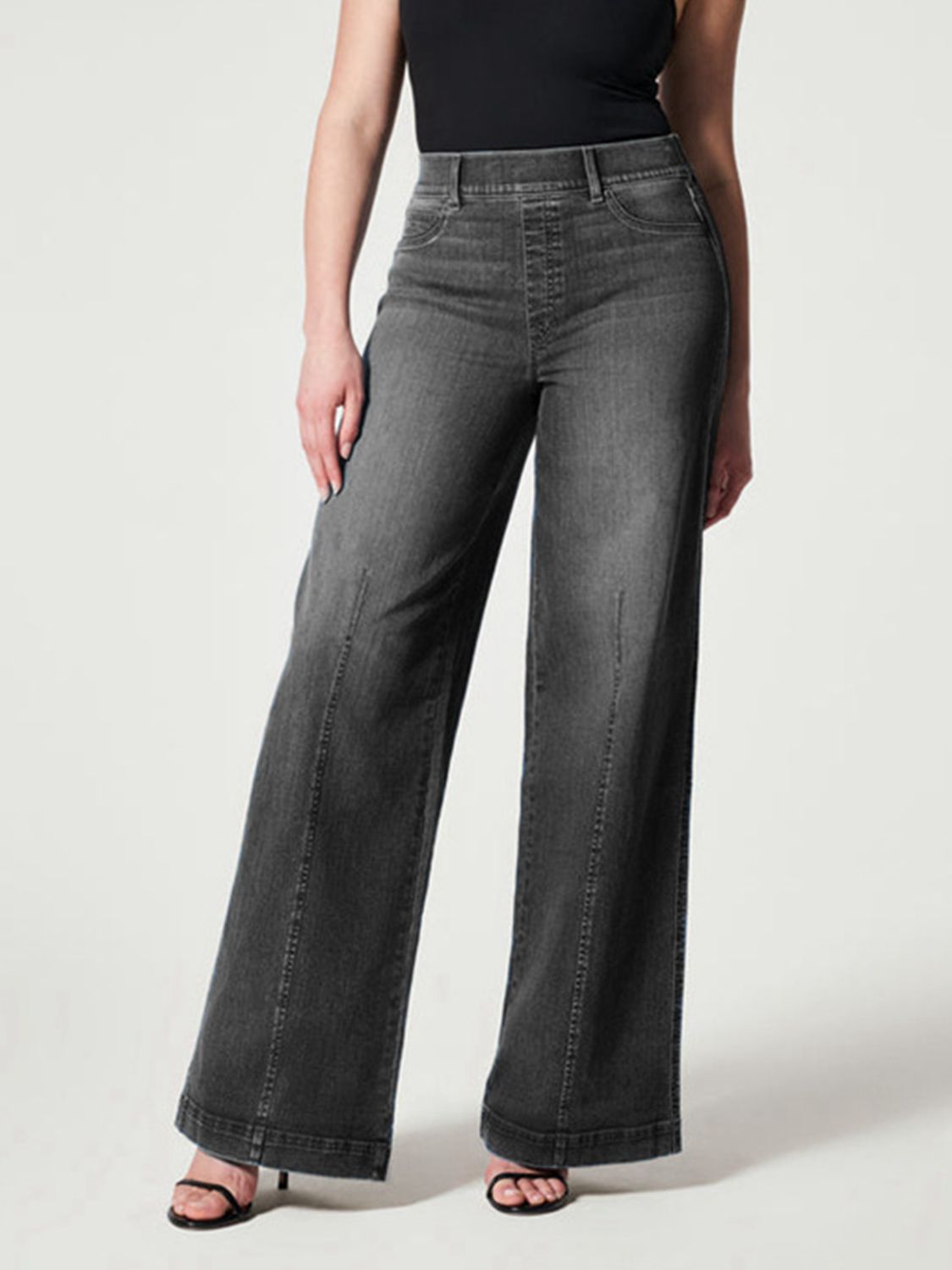 Wide Leg Long Jeans - TRENDMELO