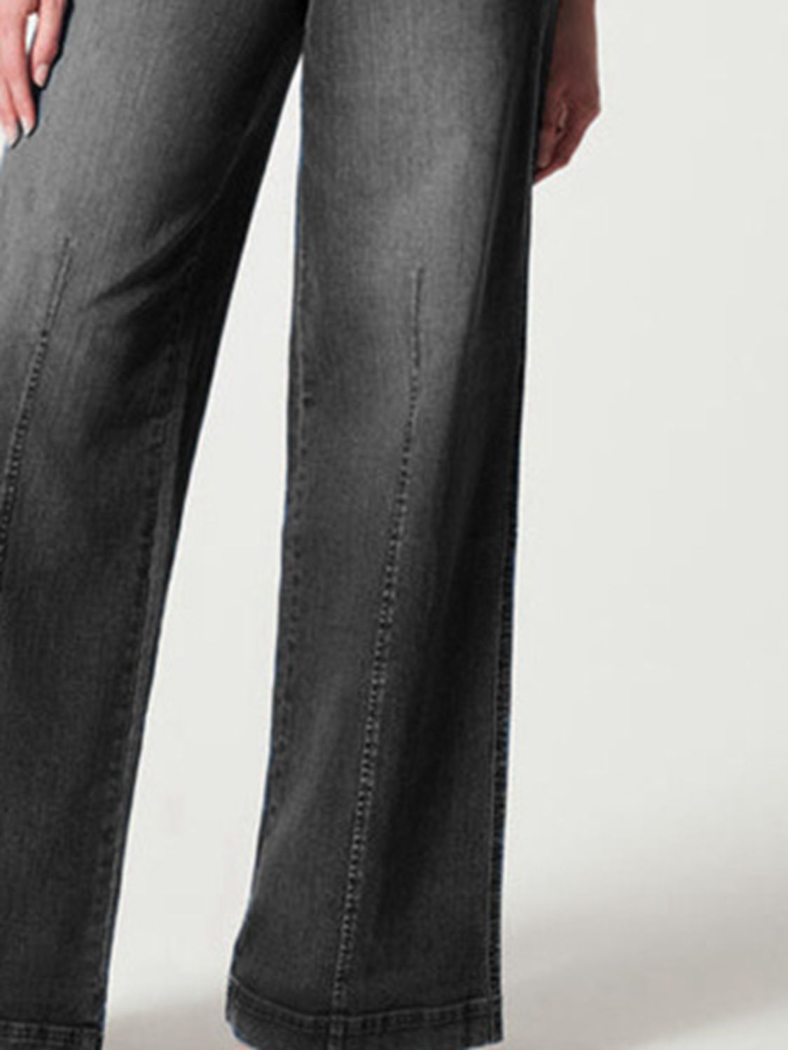 Wide Leg Long Jeans - TRENDMELO