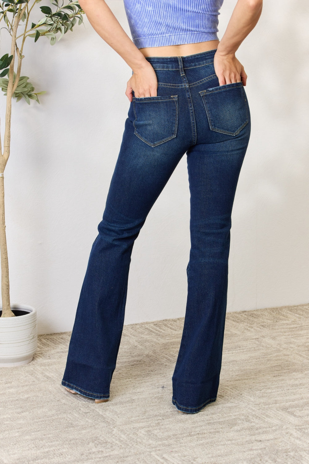 Kancan Full Size Slim Bootcut Jeans - TRENDMELO