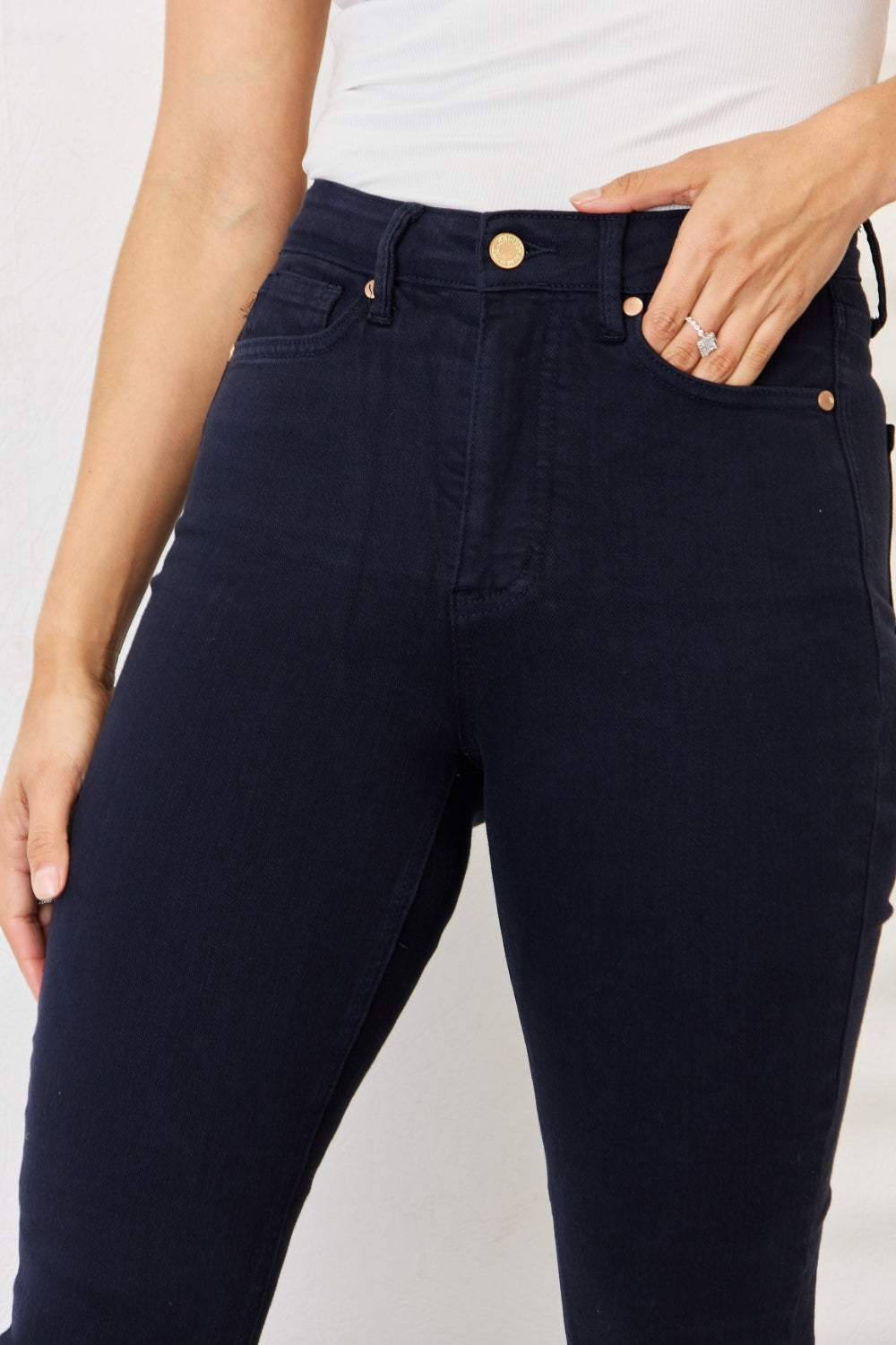 Judy Blue Full Size Garment Dyed Tummy Control Skinny Jeans - TRENDMELO