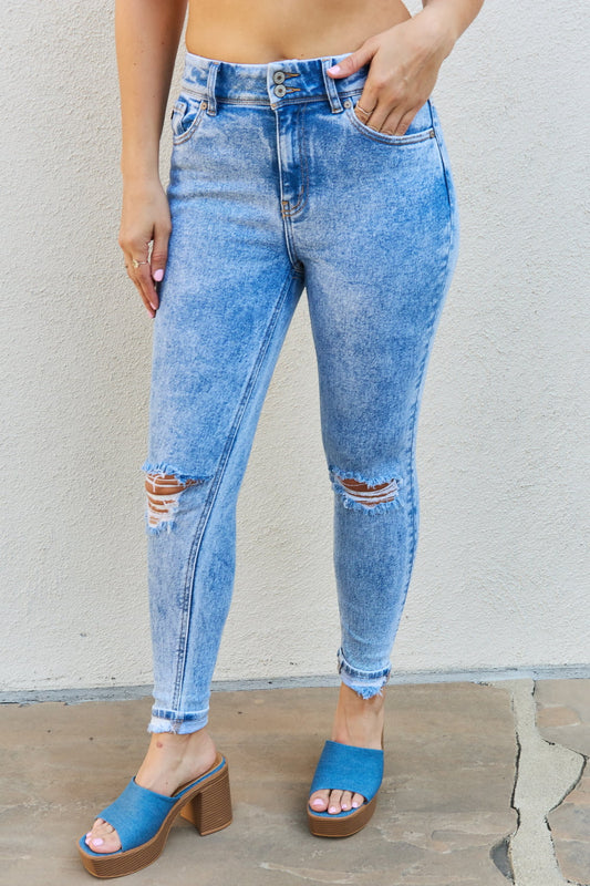 Kancan Emma Full size High Rise Distressed Skinny Jeans - TRENDMELO