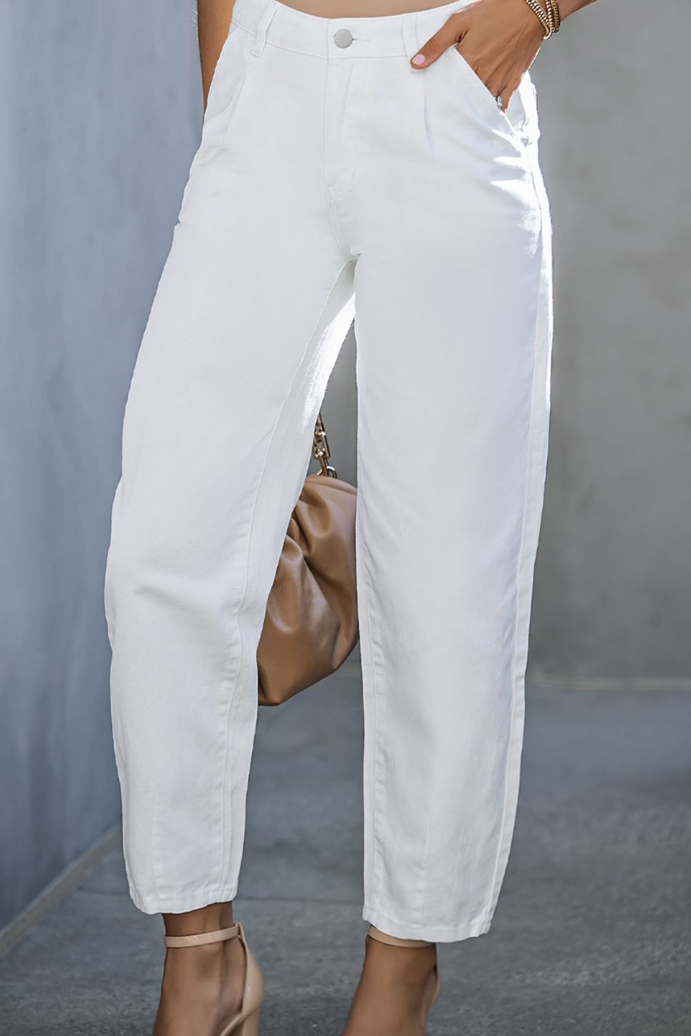 High-Waist Straight Jeans - TRENDMELO