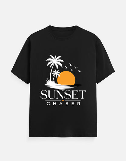 Shop the ultimate Sunset Chaser Travel Tee for road trips & beach holidays. Premium 100% cotton, bio-washed comfort in 10 dark shades. Sizes XS–7XL. Order now!